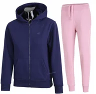 Spodnie sportowe damskie - 4F OCIEPLANY DAMSKI DRES BAWEĹNA KOMPLET BLUZA SPODNIE / rozm S - miniaturka - grafika 1