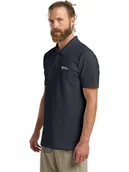 Koszulki sportowe męskie - Jack Wolfskin Funkcyjna koszulka polo "Essential" w kolorze antracytowym - miniaturka - grafika 1