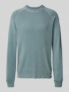 Sweter z dzianiny z raglanowymi rękawami model ‘ZANCA’ - Swetry męskie - miniaturka - grafika 1