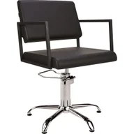 Fotele fryzjerskie - Fotel Fryzjerski Ayala Loft P-5 Rodzaj obicia: Skóra Ekologiczna Czarna, Rodzaj podstawy: Pięcioramienna Stopki Czarne - miniaturka - grafika 1