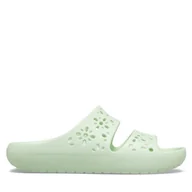 Klapki i japonki damskie - Klapki Crocs Classic Floral Cutout Sandal 210966 Zielony - miniaturka - grafika 1