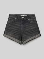 Spodnie i spodenki dla dziewczynek - Szorty jeansowe o kroju slim fit z 5 kieszeniami - miniaturka - grafika 1