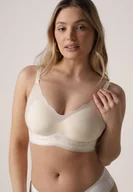 Biustonosze - Jasnobeżowy Usztywniany Biustonosz Bezszwowy Bez Fiszbin Pretiona - miniaturka - grafika 1