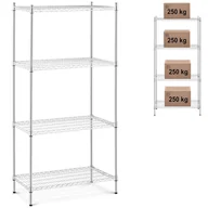 Meble gastronomiczne - Royal Catering Regał metalowy - druciany - 900 x 450 x 1800 mm RCMR-1800P47 RCMR-1800P47 - miniaturka - grafika 1