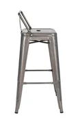 Taborety i hokery - Krzesło barowe TOWER BACK 66 (Paris) metal - miniaturka - grafika 1