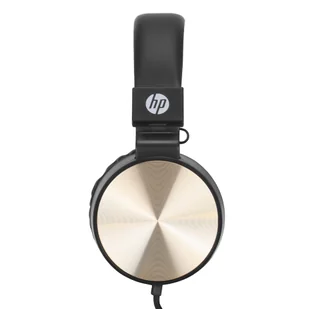 HP DHH-1206 słuchawki z mikrofonem, regulacja głośności, czarno-złota, klasyczna typ 3,5mm jack - Słuchawki - miniaturka - grafika 3