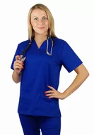Odzież medyczna - Bluza medyczna damska FLEX elastyczna kolor chabrowy XXS - miniaturka - grafika 1