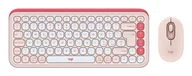 Zestawy myszka + klawiatura - Logitech POP Icon Combo klawiatura Dołączona myszka Uniwersalne Bluetooth QWERTY Włoski Różowy, Biały - miniaturka - grafika 1
