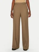 Spodnie damskie - BOSS Spodnie palazzo Tupita 50531846 Brązowy Wide Leg - miniaturka - grafika 1