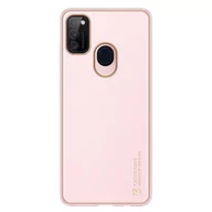 Etui i futerały do telefonów - Dux Ducis Yolo eleganckie etui pokrowiec ze skóry ekologicznej Samsung Galaxy M30s różowy - miniaturka - grafika 1