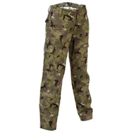 Odzież trekkingowa dziecięca - Spodnie dla dzieci Solognac 100 camo - miniaturka - grafika 1