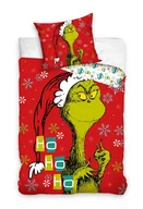 Pościel dla dzieci - Carbotex, Komplet pościeli bawełnianiej 140X200 + 70X90, Grinch - miniaturka - grafika 1
