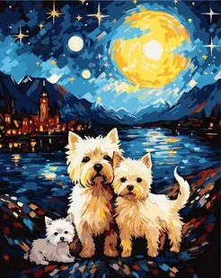 Malowanie po numerach 40x50 Pieski - Kolorowanki, wyklejanki - miniaturka - grafika 1