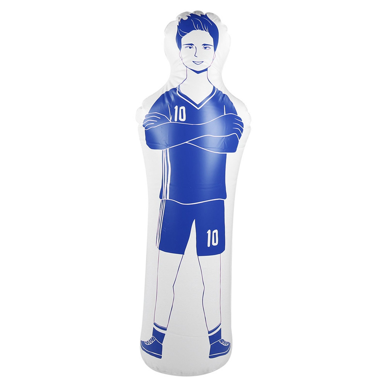 Nadmuchiwany manekin treningowy do piłki nożnej, worek bokserski PVC 0,35 m, 40x160 cm Niebieski