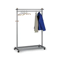 Inne meble biurowe - Mobilny wieszak z wieszakami w zestawie, srebrny - miniaturka - grafika 1