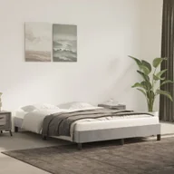 Łóżka - Lumarko Rama łóżka, jasnoszara, 140 x 200 cm, tapicerowana aksamitem - miniaturka - grafika 1