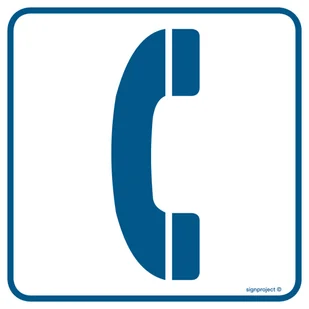 RA033 TELEFON, PN - PŁYTA PCV 1MM; (150X150MM) - Systemy ekspozycyjne i znaki informacyjne - miniaturka - grafika 1