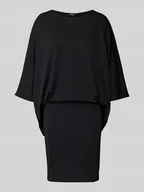 Sukienki - Sukienka koktajlowa o długości do kolan z okrągłym dekoltem - miniaturka - grafika 1