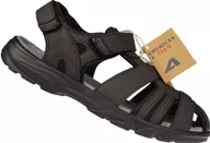 Sandały męskie - American Club Sandały męskie American Club MXD-90BL czarne 43 - miniaturka - grafika 1