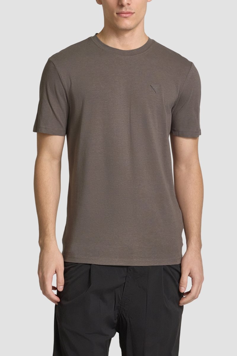 GUESS Brązowy t-shirt męski Hedley M