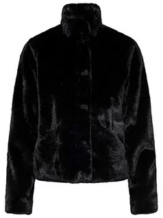 Kurtki damskie - ONLY ONLVida damska kurtka ze sztucznego futra, czarny, XS - grafika 1