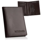 Etui na dokumenty i karty - Betlewski, Etui na karty, pieniądze, dokumenty, brązowy - miniaturka - grafika 1