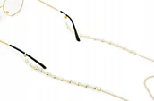 Dodatki do strojów karnawałowych - ZAWIESZKA ŁAŃCUSZEK DO OKULARÓW Damski Złoty - miniaturka - grafika 1