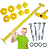 Place zabaw - Drążek Metalowy Żółty 90cm Uchwyt do podciągania - miniaturka - grafika 1