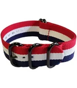 Akcesoria do zegarków - PASEK TEKLA N456A NATO 20MM NIEBIESKO-BIAŁO-CZERWONY - SALON W KRAKOWIE - miniaturka - grafika 1