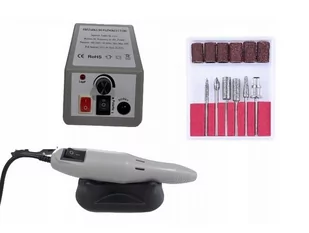 Profesjonalna Frezarka + Zestaw Frezów, Szara - Frezarki do paznokci - miniaturka - grafika 1