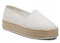 Espadryle damskie - Tommy Jeans Espadryle Damskie Białe Wsuwane z Logo 39 3f9g5* 39 3_9 - miniaturka - grafika 1
