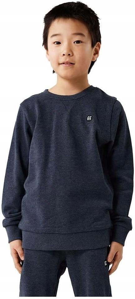 NAME IT GRANATOWA BLUZA DZIECIĘCA Z NASZYWKĄ NA PIERSI 146/152 JQA