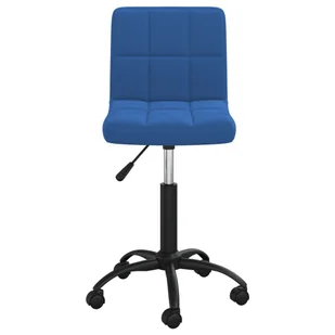 Fotel biurowy, krzesło biurowe vidaXL Obrotowe krzesło biurowe, niebieskie, tapicerowane aksamitem! 334360 - Fotele i krzesła biurowe - miniaturka - grafika 1