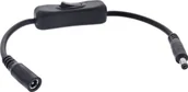 Kable - InLine® DC Kabel mit Schalter, DC ST/BU 5,5x2,1mm, AWG 18, schwarz, 0,20m - miniaturka - grafika 1