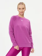 Bluzy damskie - Under Armour Bluza Ua Rival Fleece Crew 1379508 Biały Loose Fit - miniaturka - grafika 1