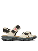 Sandały damskie - Rieker Sandały 68851-80 Beżowy - miniaturka - grafika 1