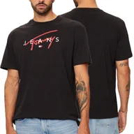 Koszulki męskie - Tommy Jeans t-shirt koszulka męska czarna klasyczna DM0DM19683-BDS XL - miniaturka - grafika 1