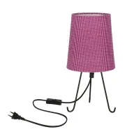 Lampy stojące - Fioletowa lampka nocna z abażurem - 4X D246 Longi - miniaturka - grafika 1