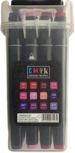 Twin markers - profesjonalne flamastry- paleta różowa 12 szt. - Flamastry - miniaturka - grafika 1