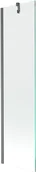 Parawany nawannowe - Mexen Next parawan nawannowy 1-skrzydłowy 50 x 150 cm, transparent, gun gray szczotkowany - 895-050-000-00-00-66 - miniaturka - grafika 1