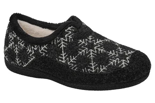 Bambosze SANITAL FLEX L25972X H Black Czarne Kapcie domowe Ciapy zdrowotne - Kapcie damskie - miniaturka - grafika 1