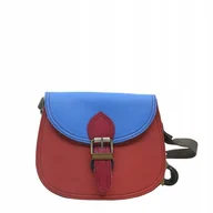 Torebki damskie - Damska listonoszka skórzana ze skrawków elegancka poręczna eko OLIVKA - miniaturka - grafika 1