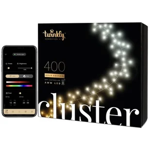 TWINKLY Łańcuch cluster Twinkly CCT, czarny, 400-pkt. 6m - Lampy ogrodowe - miniaturka - grafika 1