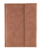 Planery - Notes książkowy zapinany Nubuk BRĄZOWY A5 - miniaturka - grafika 1