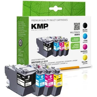Zestaw tuszy KMP do Brother LC-3219XL Czarny, Błękitny, Purpurowy, Żółty 1537,4005 - Tusze zamienniki - miniaturka - grafika 1
