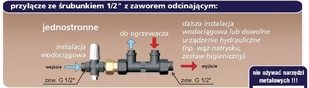 Dafi Przyłącze 1 śrubunek - Akcesoria grzewcze - miniaturka - grafika 1