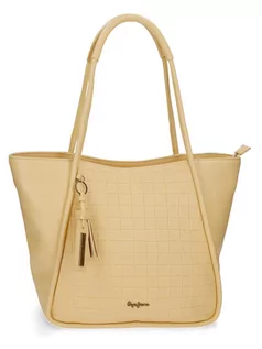 Torebki damskie - Pepe Jeans Shopper bag w kolorze żółtym - 42,5 x 38 x 12 cm - grafika 1