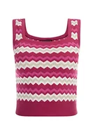 Koszulki i topy damskie - faina Damski tank top z dzianiny 11026718, różowy wielokolorowy, XL, Różowy, wielokolorowy, XL - miniaturka - grafika 1
