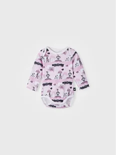 Reima Body dziecięce MOOMIN Charmerande 5200071A Różowy Regular Fit - Body dla niemowląt - miniaturka - grafika 1