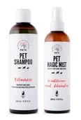 Szampony i odżywki dla psów - PET Shampoo Vitamin_Szampon Witaminowy 250ml Odżywczy i pielęgnujący + Pet Magic Mist - Magiczna Mgiełka do Sierści 250ml Łatwe - miniaturka - grafika 1